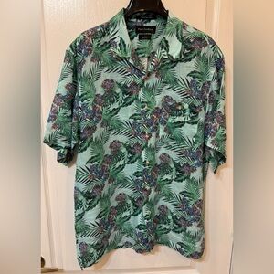 Paul Fredrick Green Floral Men's Shirt